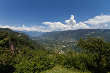 Etschtal Panorama View to Meran