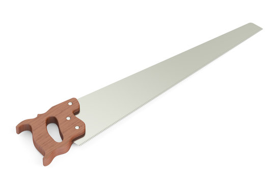Hand saw, 3D rendering