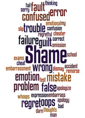 Obraz premium Shame, word cloud concept 6