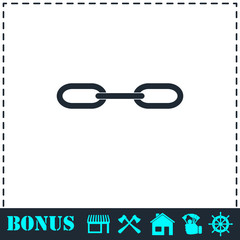 Chain icon flat
