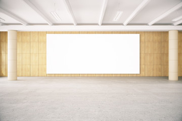 Empty poster in room