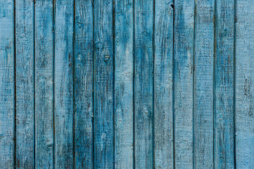 Fototapeta na wymiar Blue old boards of wood grange background texture