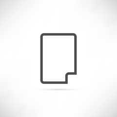 Corner Empty Sheet Icon