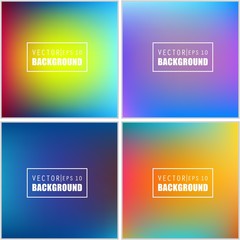 Abstract Creative concept vector multicolored blurred background set. For Web and Mobile Applications, art illustration template design, business infographic and social media, modern decoration