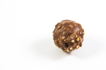 chocolate bean / Chocolate Candy, Truffle isolate on white background.