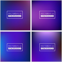Abstract Creative concept vector multicolored blurred background set. For Web and Mobile Applications, art illustration template design, business infographic and social media, modern decoration