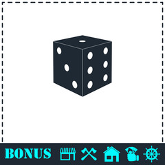 Dice icon flat