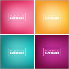 Abstract Creative concept vector multicolored blurred background set. For Web and Mobile Applications, art illustration template design, business infographic and social media, modern decoration