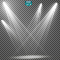 Vector Spotlights. Scene. Light Effects.
