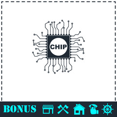 Chip icon flat