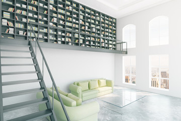 Modern library interior