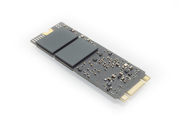 M2 high speed SSD closeup on white background