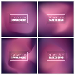 Abstract Creative concept vector multicolored blurred background set. For Web and Mobile Applications, art illustration template design, business infographic and social media, modern decoration