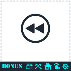Rewind icon flat