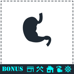 Stomach icon flat