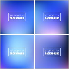 Obraz premium Abstract Creative concept vector multicolored blurred background set. For Web and Mobile Applications, art illustration template design, business infographic and social media, modern decoration