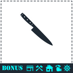 Knife icon flat