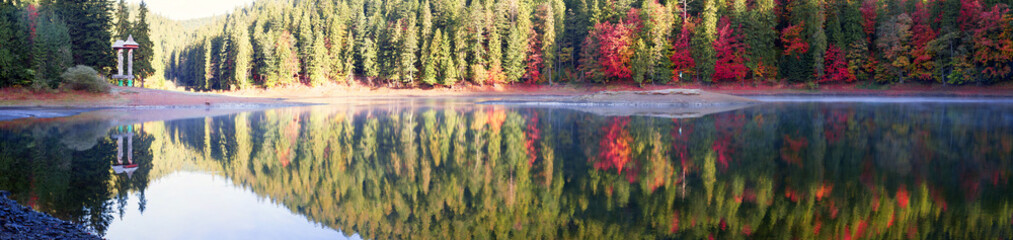 Synevir lake autumn colors