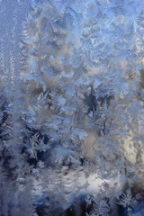 Amazing patterns on frosty window