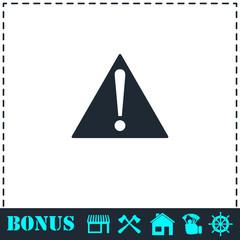 Attention icon flat