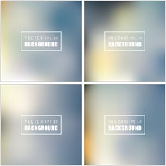 Abstract Creative concept vector multicolored blurred background set. For Web and Mobile Applications, art illustration template design, business infographic and social media, modern decoration