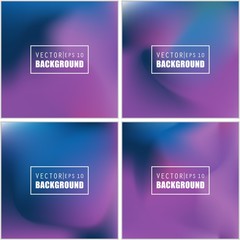 Abstract Creative concept vector multicolored blurred background set. For Web and Mobile Applications, art illustration template design, business infographic and social media, modern decoration