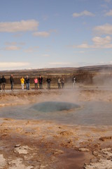 Iceland geyser hot spring