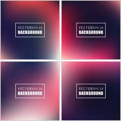 Abstract Creative concept vector multicolored blurred background set. For Web and Mobile Applications, art illustration template design, business infographic and social media, modern decoration