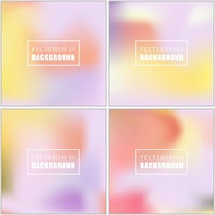 Abstract Creative concept vector multicolored blurred background set. For Web and Mobile Applications, art illustration template design, business infographic and social media, modern decoration