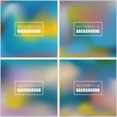 Abstract Creative concept vector multicolored blurred background set. For Web and Mobile Applications, art illustration template design, business infographic and social media, modern decoration