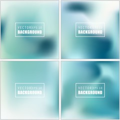 Abstract Creative concept vector multicolored blurred background set. For Web and Mobile Applications, art illustration template design, business infographic and social media, modern decoration
