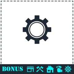 Cog icon flat