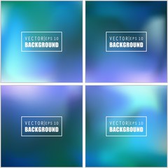 Obraz premium Abstract Creative concept vector multicolored blurred background set. For Web and Mobile Applications, art illustration template design, business infographic and social media, modern decoration