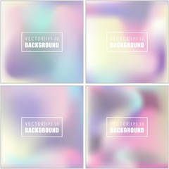 Fototapeta premium Abstract Creative concept vector multicolored blurred background set. For Web and Mobile Applications, art illustration template design, business infographic and social media, modern decoration