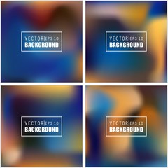 Obraz premium Abstract Creative concept vector multicolored blurred background set. For Web and Mobile Applications, art illustration template design, business infographic and social media, modern decoration