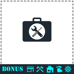 Obraz premium Toolbox icon flat