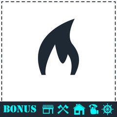 Fire icon flat