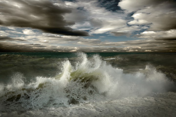 View of storm seascape