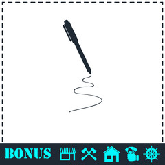 Pen icon flat