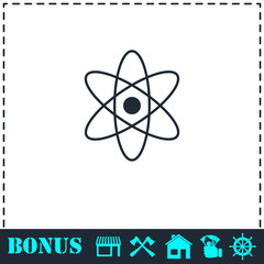 Atom icon flat