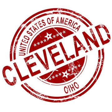 Cleveland Ohio stamp with white background