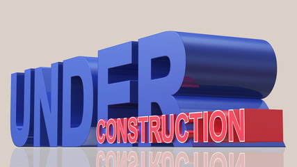 under construction 3d rendering