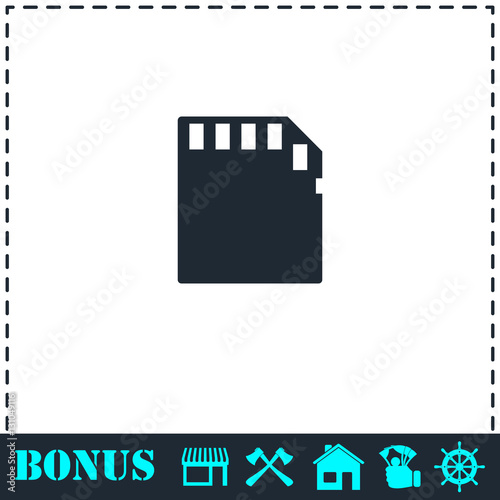 "Memory card icon flat" Stock image and royalty-free vector files on Fotolia.com - Pic 131049116