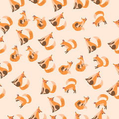 vector illustration of a cute fox