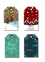 Christmas gift tags set