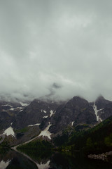Obraz na płótnie Canvas Foggy mountain in summer morning