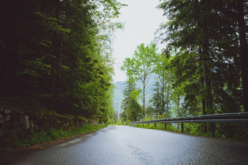 asphalt road in mountain