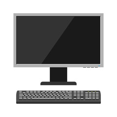 Desktop computer vector