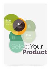 Circle business brochure template with options