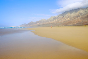 Beach Playa de Cofete on the Canary Island Fuerteventura, Spain.